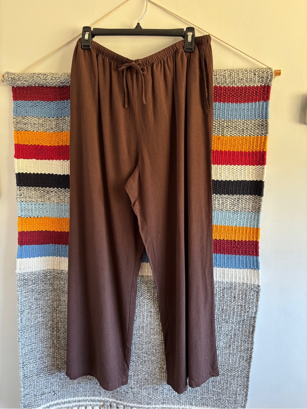 NWT Sincerely Jules Wide Leg Linen Brown Pants